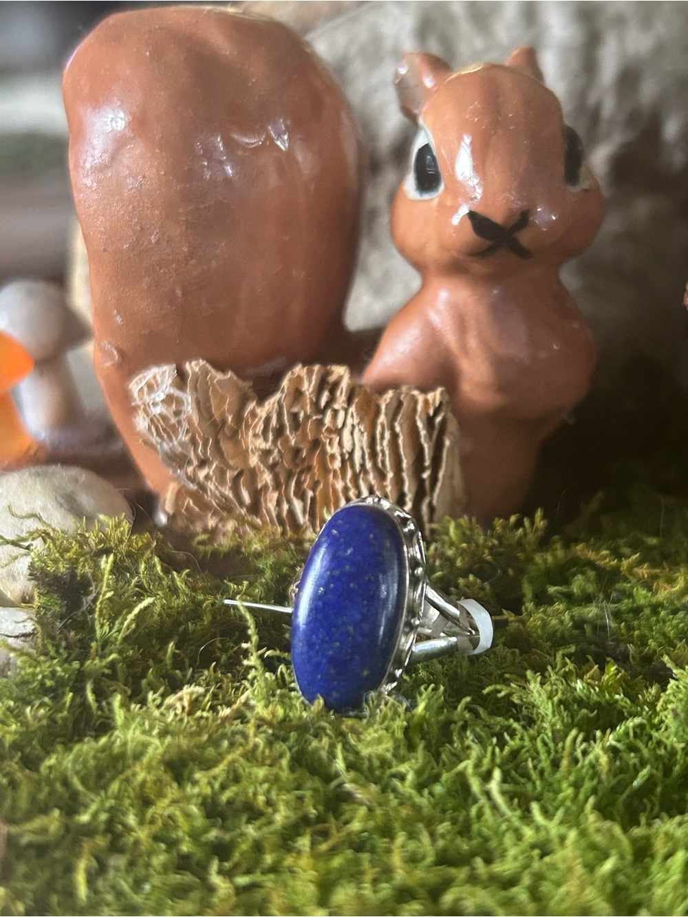 925 Sterling lovely lapis ring